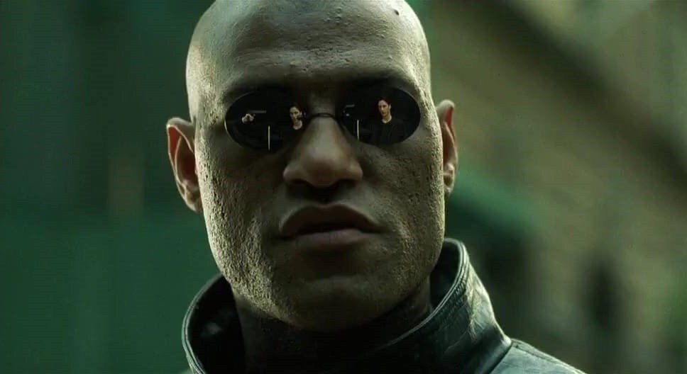 Picture of Morpheus from The Matrix movie, in his iconic meme snapshot of "what if I told you..."